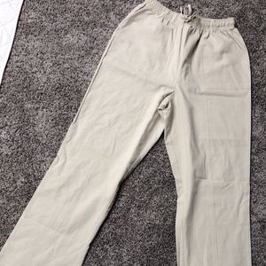 Crinkle Cotton Pull-On Pants